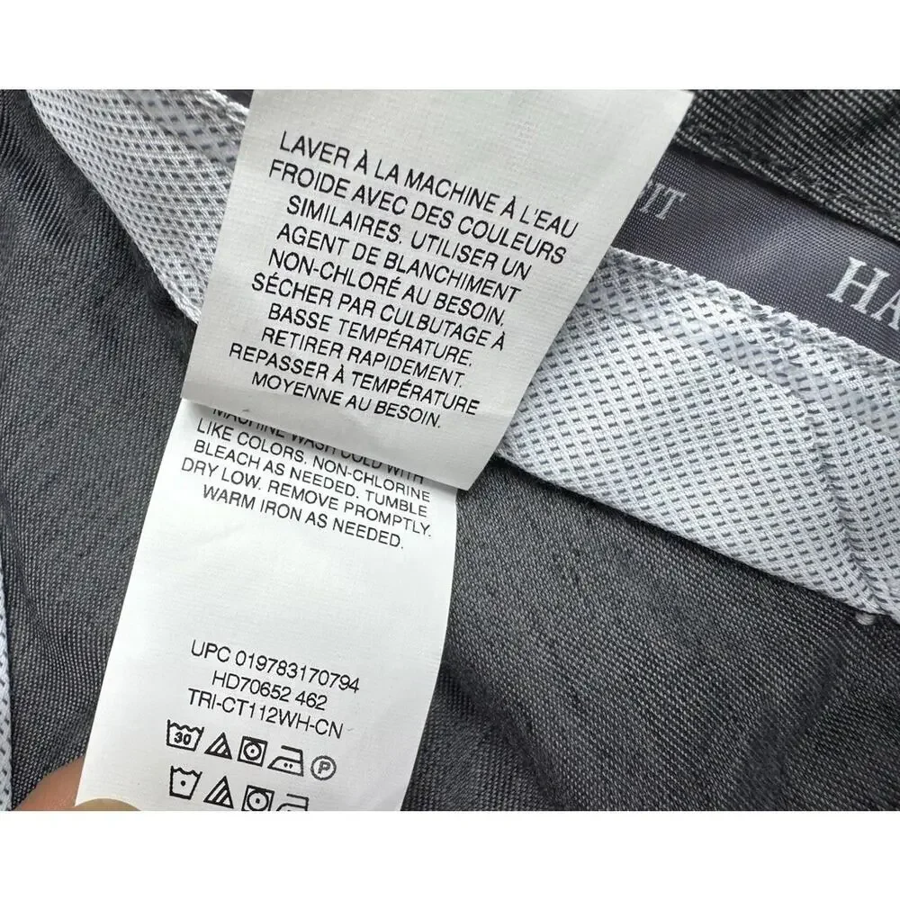 Haggar Premium Comfort Mens Straight Fit Dress Flat Front Pant 36W x 29L‎ Navy